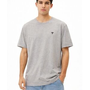 Tesla Logo Short Sleeve T-Shirt Mens 2XL Gray